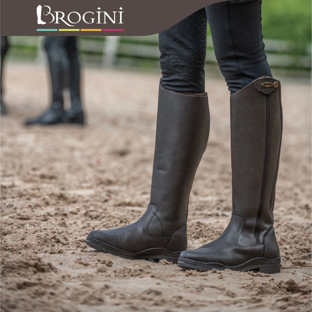 Brogini Monte Cervino Zipped Country Riding Boots Black